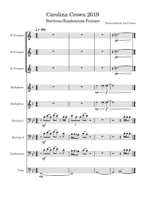 Carolina Crown 2019 Baritone/Euphonium Feature