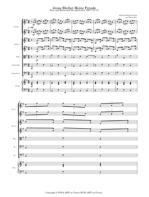 Cantate No. 147, BWV 147, No. 10 (Choral. "Jesus bleibet meine Freude") – Johann Sebastian Bach Jesus Bleibet Meine Freude