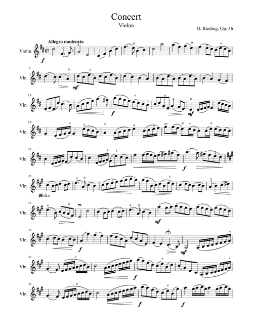 Concert Op. 36 O. Rieding