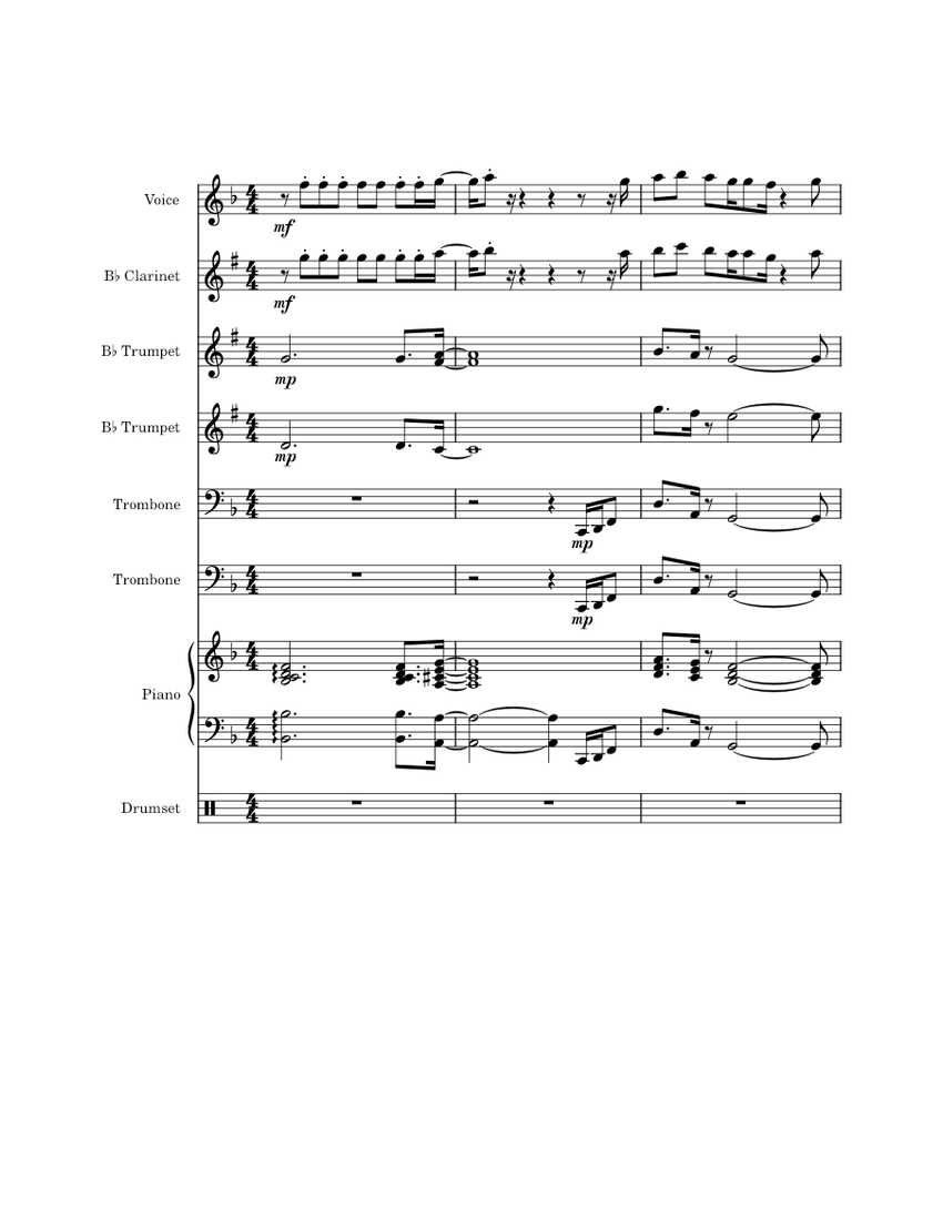 Baby im yours - Breakbot Sheet Music for Piano, Trombone, Vocals