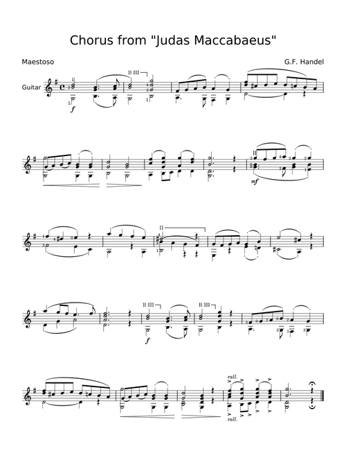 Chorus From Judas Maccabaeus - Georg Friedrich Händel