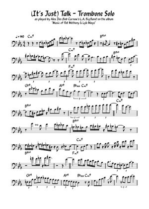 It's Just Talk Sheet Music with Chords for Guitar, Bass guitar