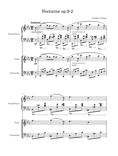 Nocturne In Eb Major, Op. 9, No. 2 – Frédéric Chopin