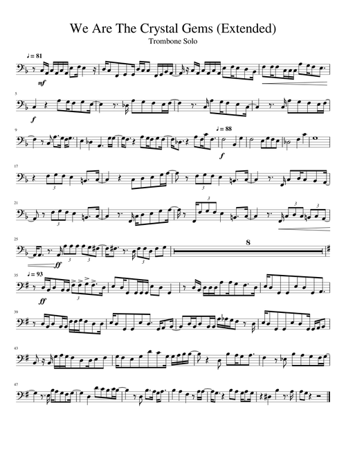 We Are The Crystal Gems (Extended) - Trombone Solo