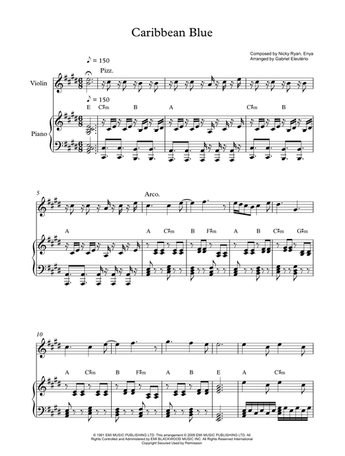 Caribbean Blue (Arr. Gabriel Eleutério) - Enya (Instrumental Duet)