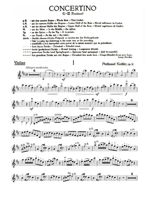 Violin Concertino, Op.12 – Ferdinand Küchler