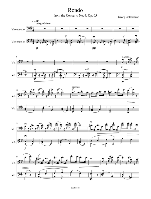 Rondo from the Concerto No.4, Op.65 - Georg Goltermann