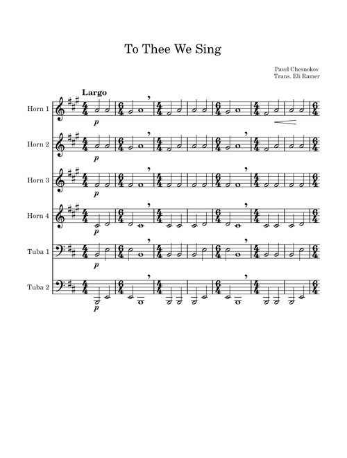 To Thee We Sing – Pavel Chesnokov