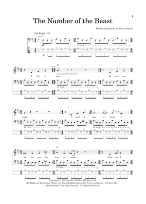 Play Official version of The number of the beast Sheet Music by