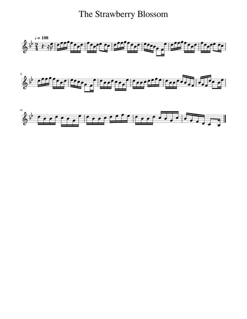 The Strawberry Blossom Sheet music for Piano (Solo)