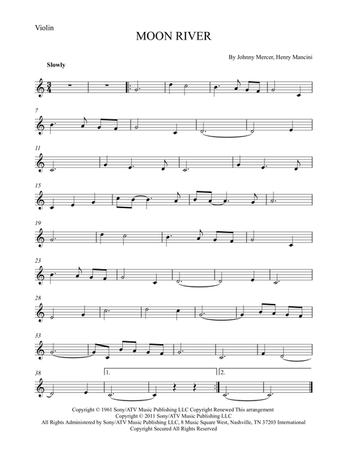 Moon River (Arr. Alex Nunes Rodriguez) - Andy Williams (Violin Solo)