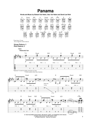 Play Official version of Runnin with the devil Sheet Music by Van