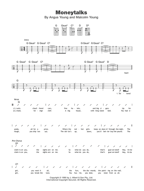 Moneytalks - AC/DC (Ukulele)