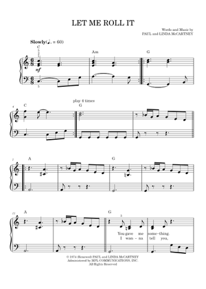 Play Official version of Let me roll it Sheet Music by Paul