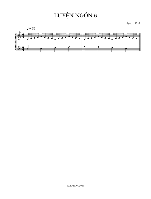 Luyện Ngón 6 - Tempo30