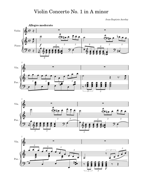 Violin Concerto No.1 in A minor – Accolay, Jean-Baptiste