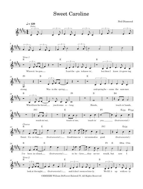 Sweet Caroline — Neil Diamond