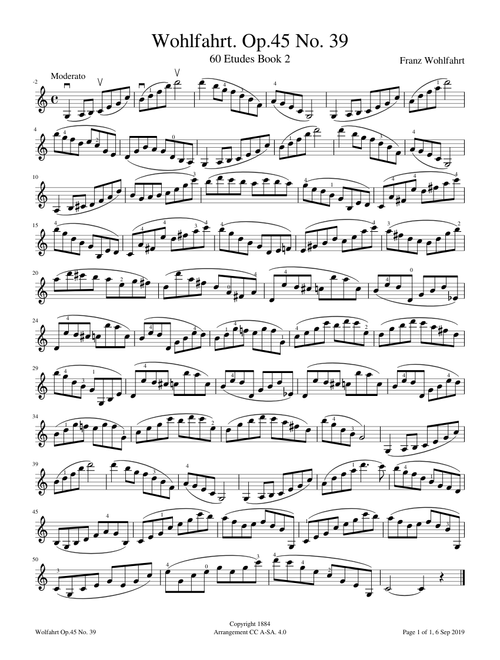 Wohlfahrt Op. 45 No. 39