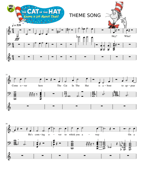 The Cat in The Hat Knows A Lot About That! Theme Song