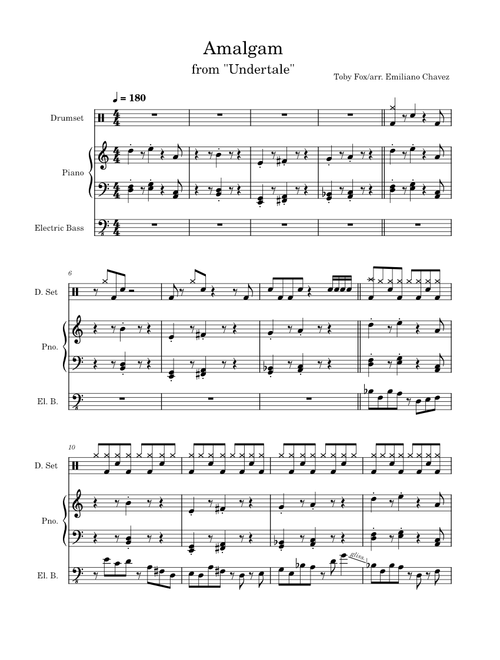 Amalgam – Toby Fox Amalgam - Toby Fox/arr. Emiliano Chavez