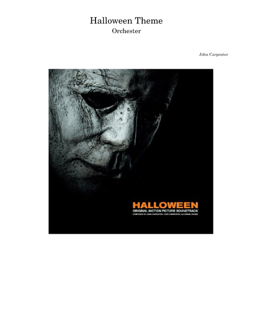 Halloween theme – John Carpenter Halloween Theme