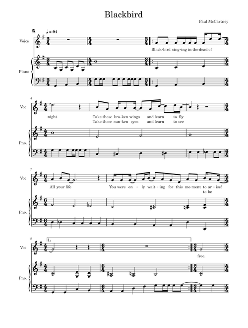 Blackbird – The Beatles