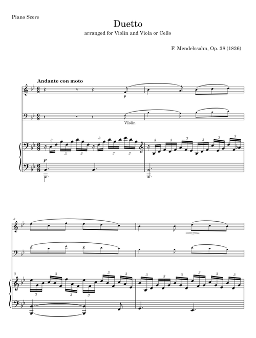 Duetto - F. Mendelssohn