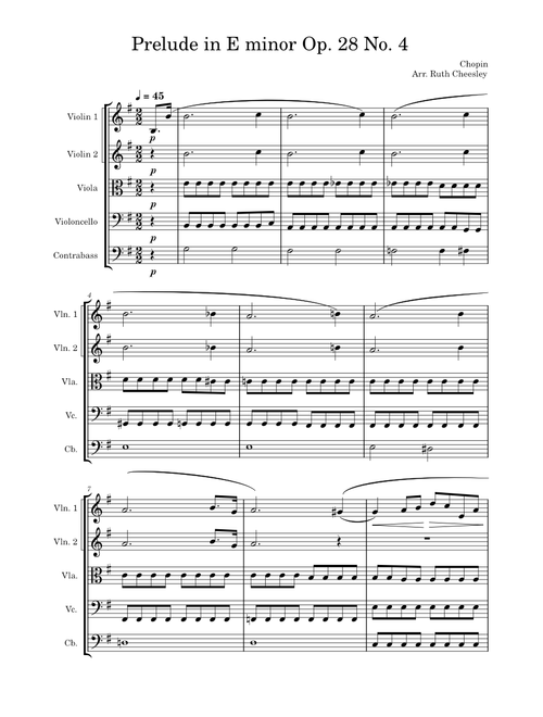 Prelude in E minor Op. 28 No. 4 – Frédéric Chopin