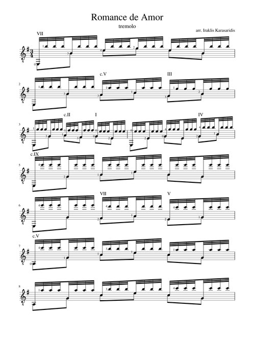 Romance de Amor (Spanish romance) - tremolo