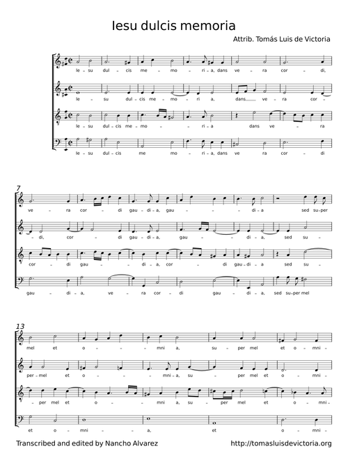 Jesu, dulcis memoria - Tomás Luis de Victoria