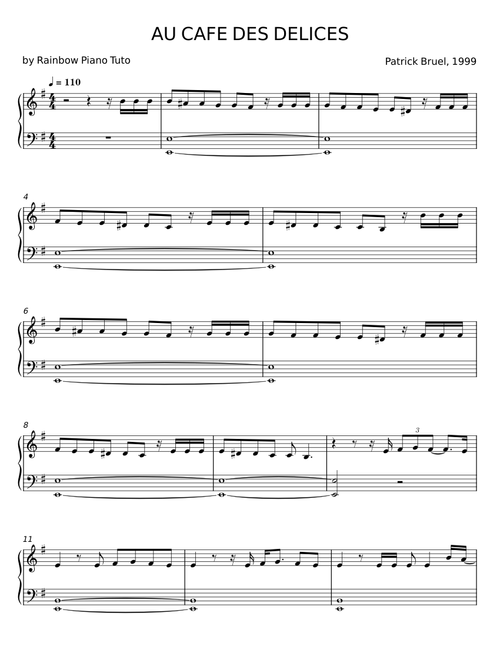 Au cafe des delices - Patrick Bruel