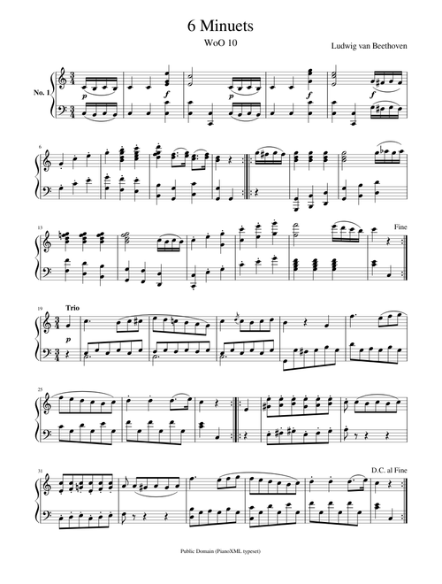 Beethoven: 6 Minuets, WoO 10