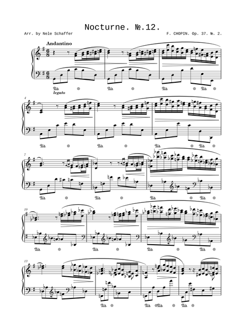 Nocturne Op. 37 No. 2 – Frédéric Chopin (Unfinished)