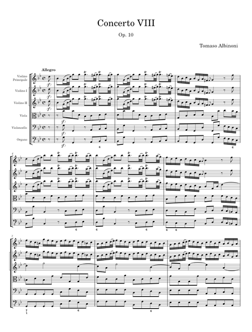 Concerto VIII - Tomaso Albinoni
