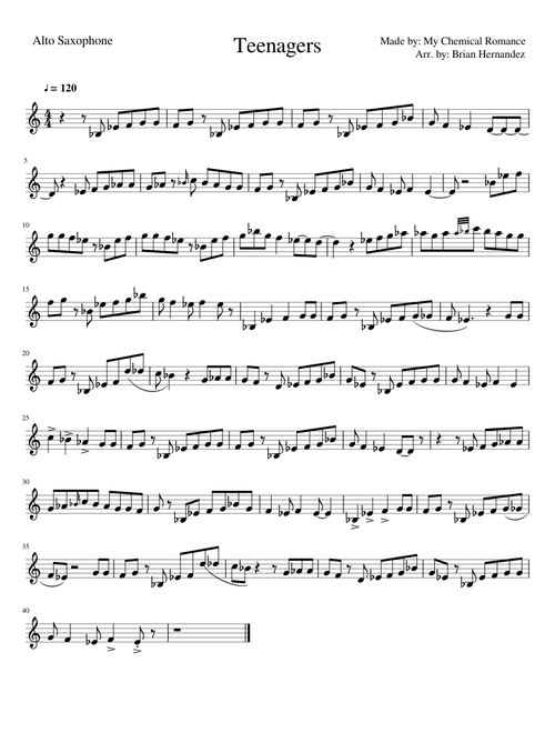 Teenagers (Alto Sax Version)
