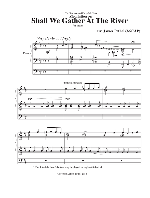 Shall We Gather At TheRiver (Arr. James Pethel) (Organ)