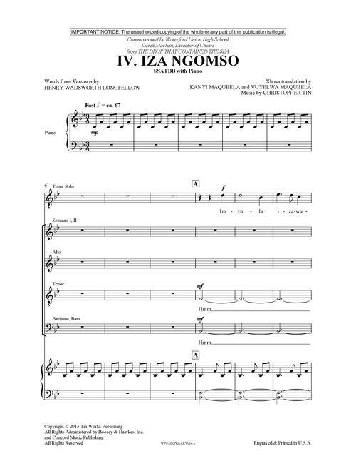 Iza Ngomso - Kanyi Maqubela (trans), Vuyelwa Maqubela (trans) (Choral, SATB)