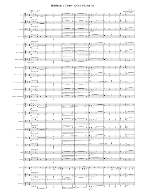 Helldivers 2 Main Theme - "A Cup Of Liber-Tea" – II Wilbert Roget Helldivers 2 Main Theme - "A Cup Of Liber-Tea" For Concert Band