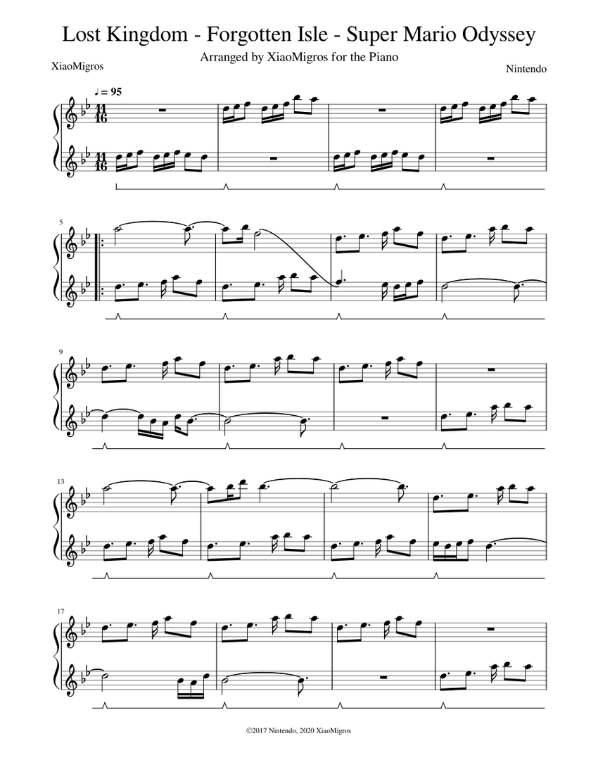 Lost Kingdom Isle Super Mario Odyssey Sheet Music for