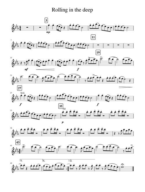Rolling in the deep Flute