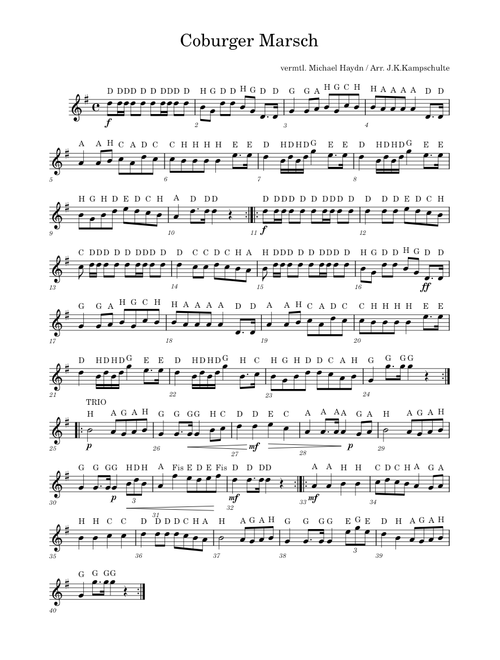 Coburger Marsch – Johann Michael Haydn
