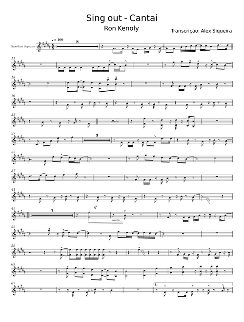 Sing out – Ron Kenoly