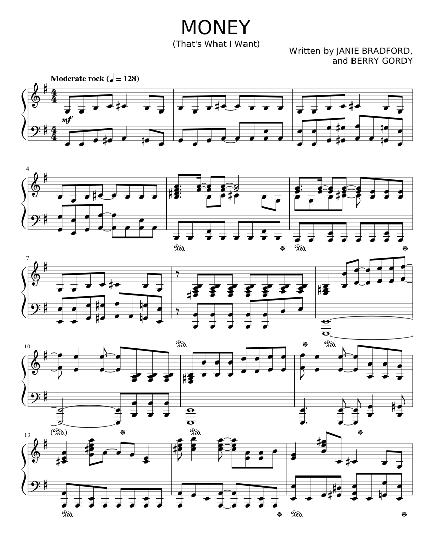 money-that-s-what-i-want-the-beatles-sheet-music-for-piano-solo