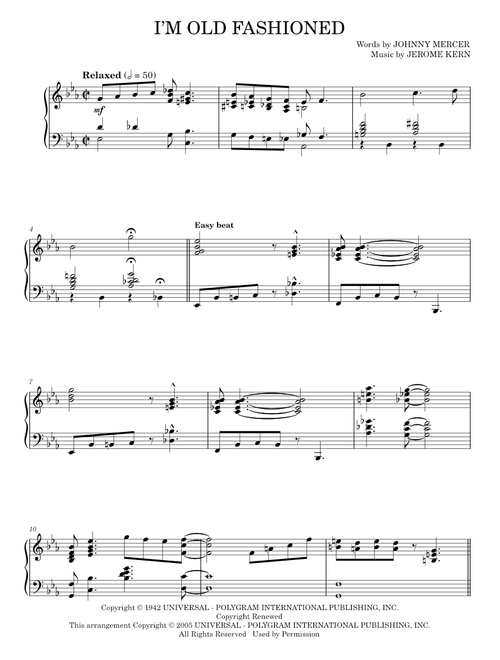 I'm Old Fashioned - Jerome Kern (Piano Solo)