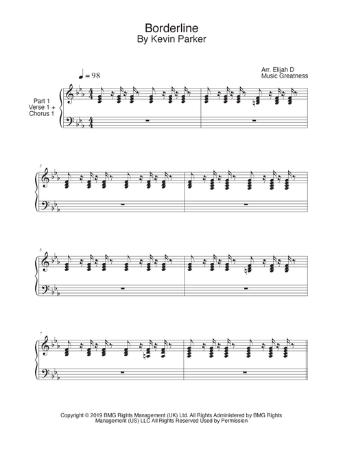 Borderline (Arr. Music Greatness) - Tame Impala (Piano Solo)