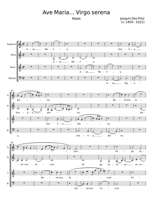 Ave Maria…virgo serena - Josquin des Prez