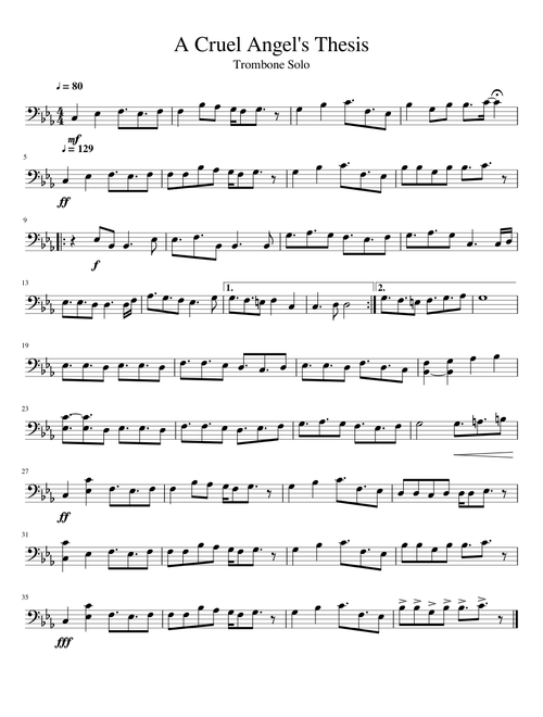 Neon Genesis Evangelion: A Cruel Angel's Thesis - Trombone Solo