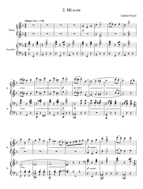 Fauré - Dolly Suite, No. 2: "Mi-a-ou"