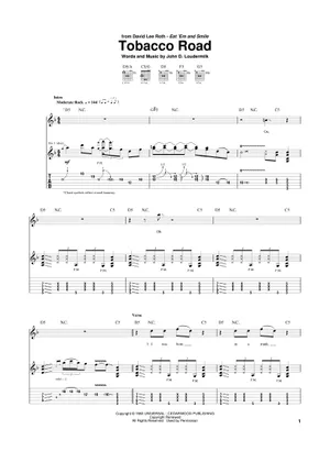 tobacco road sheet music Play Official version of Tobacco