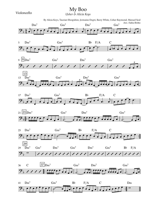 My Boo (Arr. Fabio Britto) - Usher & Alicia Keys (Cello Solo)